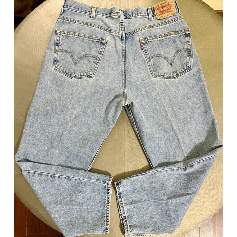 VTG 2005 Levis 550 Relaxed Fit Tapered Leg Jeans Mens 40x29 Light Wash Cotton